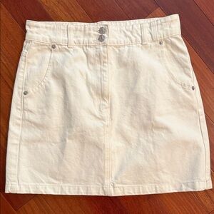 Women’s Cream Mini Skirt - Classic A-Line